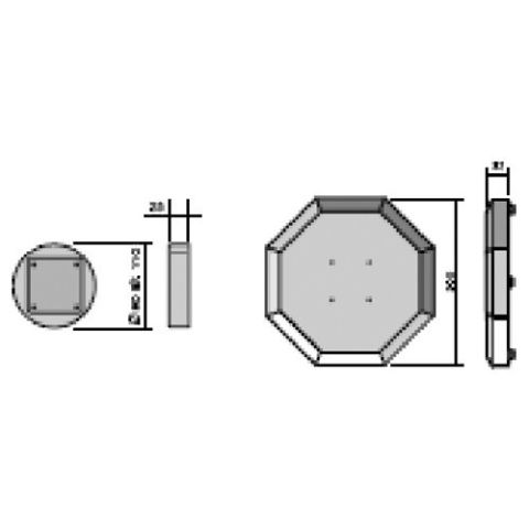 Magnetfeste for arbeidsbelysning, C-C=50x50 mm