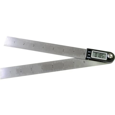 Digital vinkelmåler 360°, rustfri 200 mm