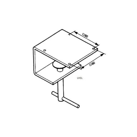 Feste for arbeidsbeslysning, tvinge C-C=60x60 mm