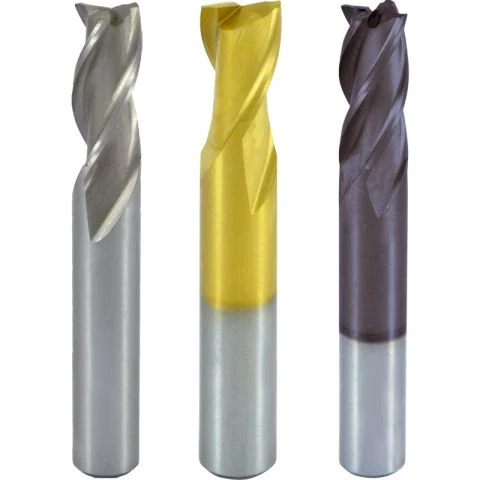 Pinnefres 2-4-skjærs, HSS-M2, TIN