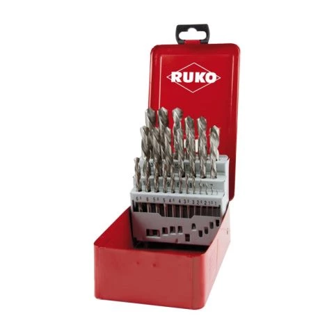 Borsett 1-13 mm, HSS, Pro, venstre, trinn 0,5 mm, 25 deler