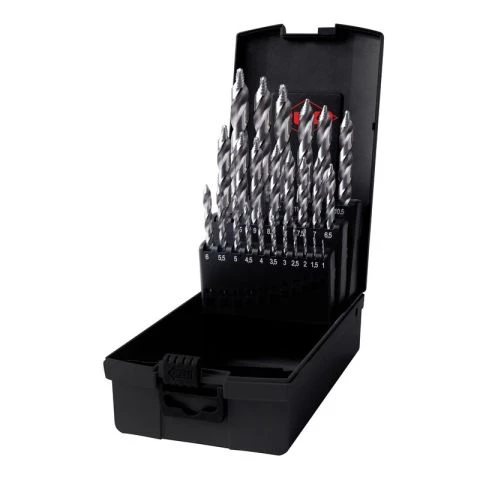 Borsett 1–13 mm Flowstep 25 deler HSS