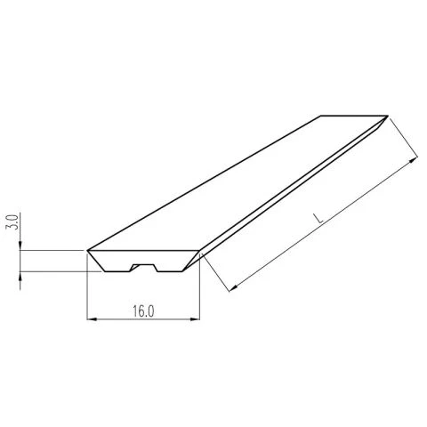 Vendeskjær/høvelstål HW for kuttere system Centrolock®, Tigra