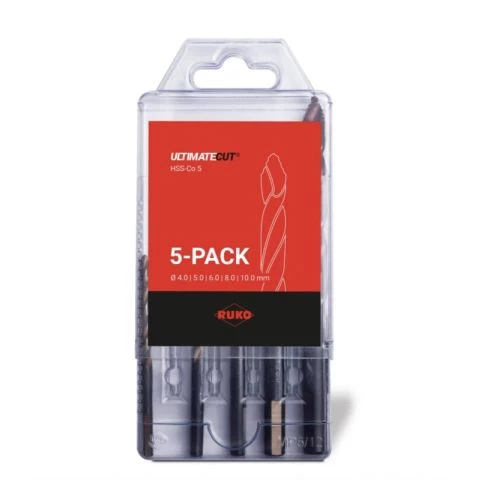 Borsett 4–10 mm Flowstep 5-pack HSS-E, Co5