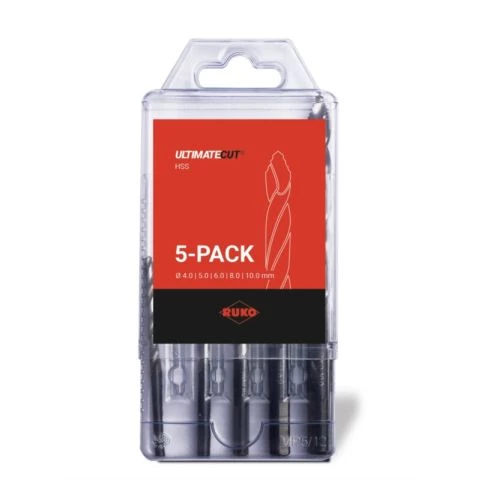 Borsett 4–10 mm Flowstep 5-pakning HSS