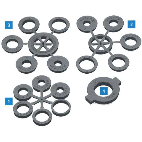 Adaptersett til forskjellige akseldiametre