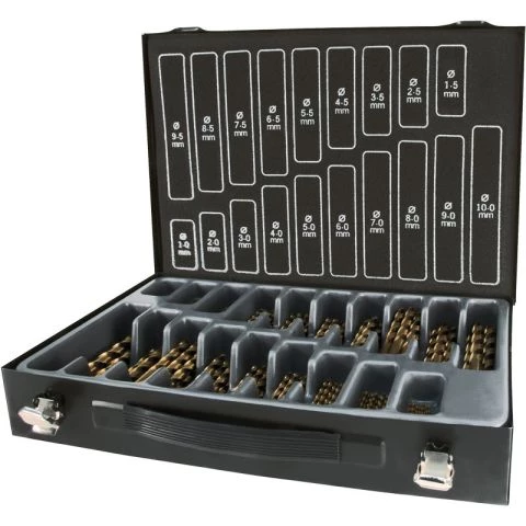 Borveske 1-10 mm, HSS, Co5%, 170 deler