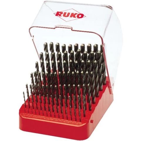 Borsett 1-10 mm, HSS, trinn på 0,1 mm, 91 deler